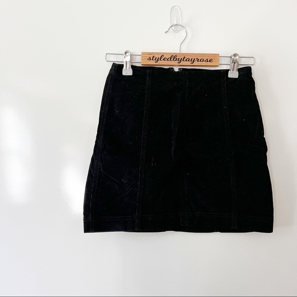Free People Velvet Bodycon Mini Skirt - Picture 4 of 8